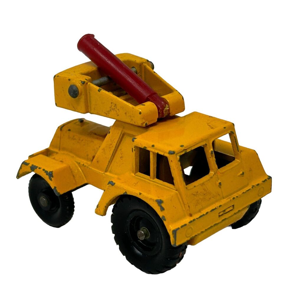 Vintage Matchbox 11 Taylor Jumbo Crane Diecast Toy Car 60s Yellow Truck England